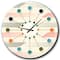 Designart 'Horizontal Retro Geometrical Pattern I Mid-Century Modern Wall Clock